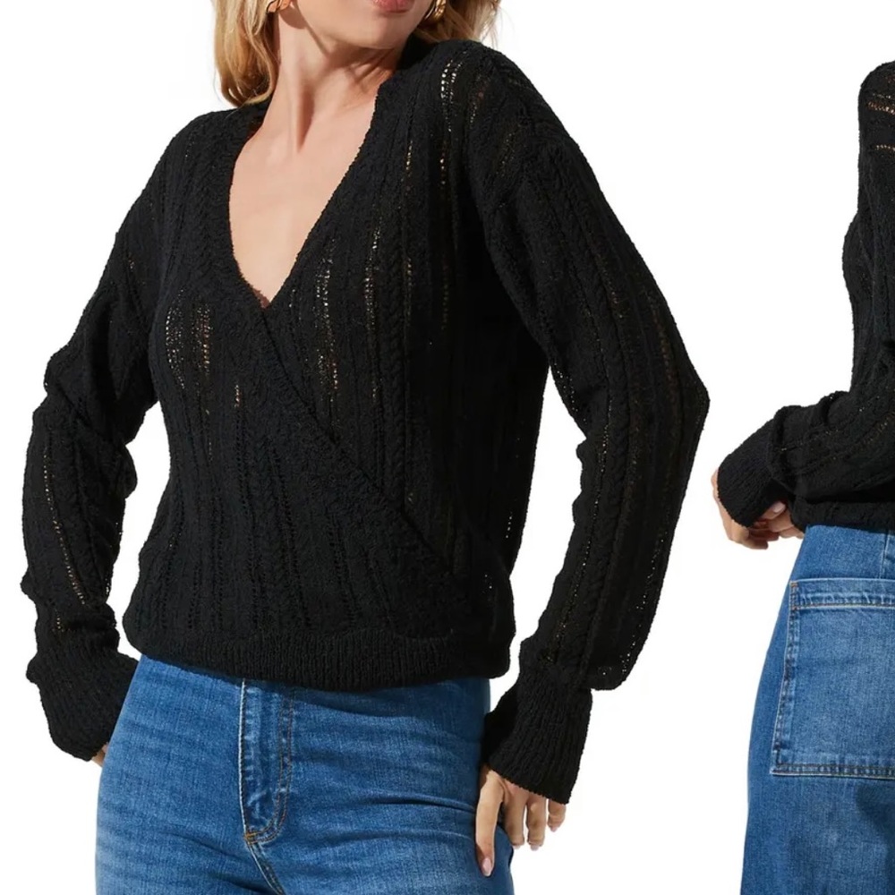 NWT ASTR the label | black knit sweater